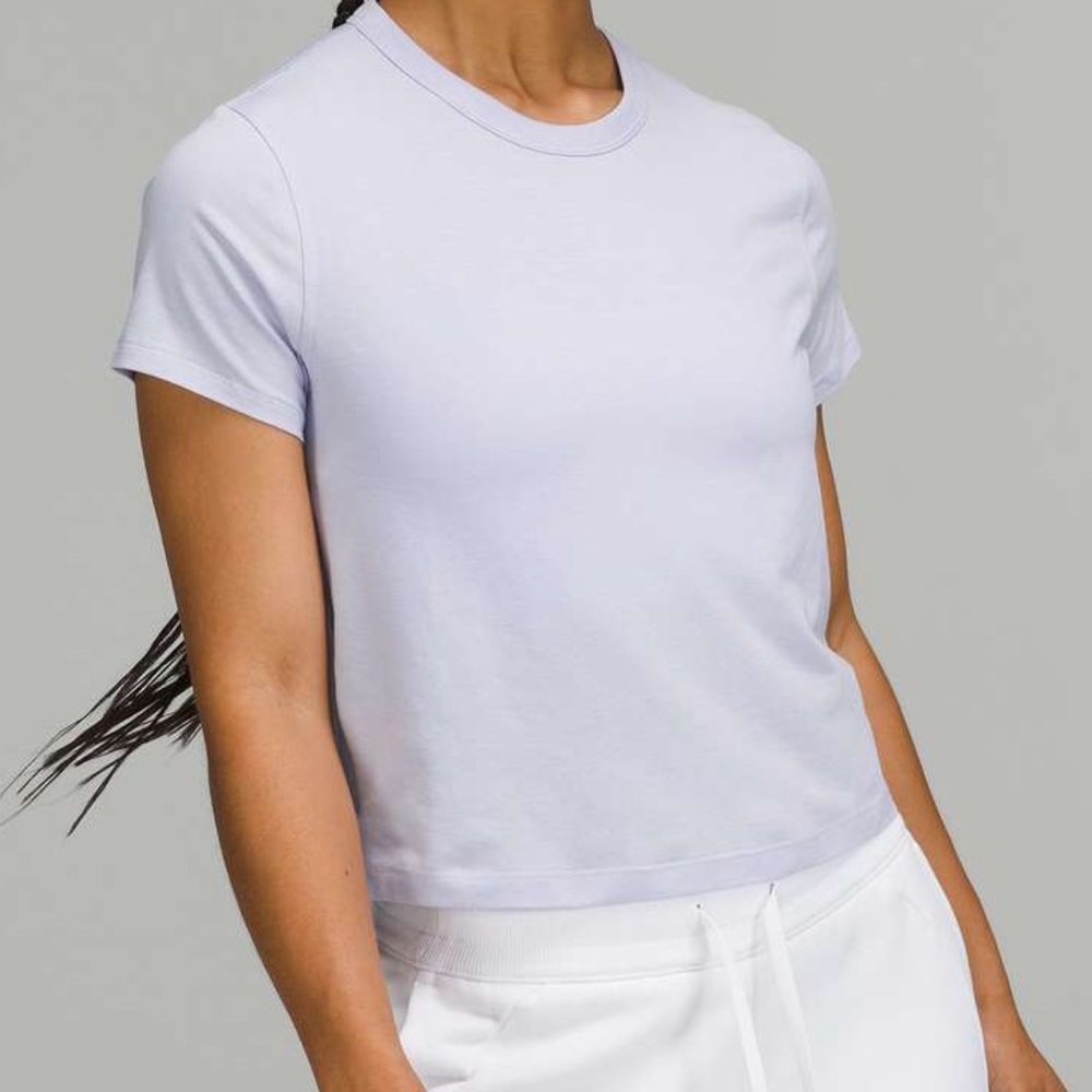 Lululemon cotton tee Size 2 pastel blue